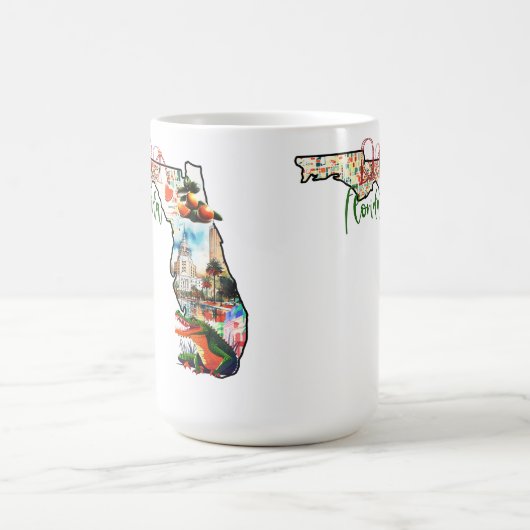 Der Staat von Florida Kaffeetasse (Mittel)