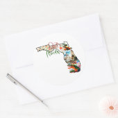 Der Staat von Florida Runder Aufkleber (Umschlag)