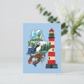 Der Staat von Maine Postkarte (Stehend Vorderseite)