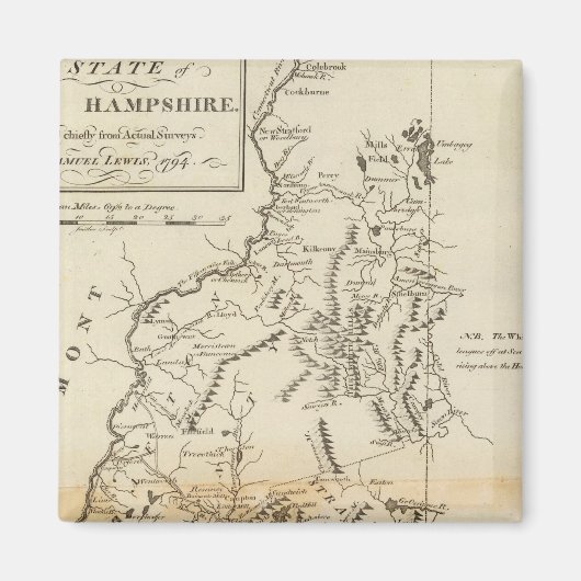 Der Staat von New Hampshire Magnet (Vorne)