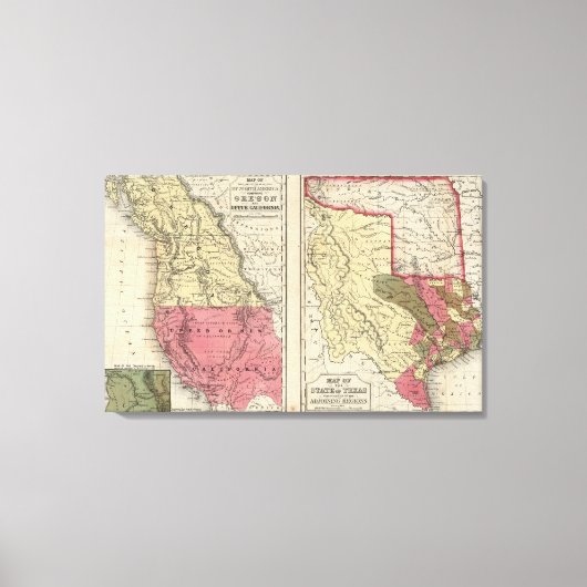 Der Staat von Texas Leinwanddruck (Vorderseite)