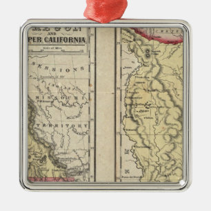 Der Staat von Texas Silbernes Ornament