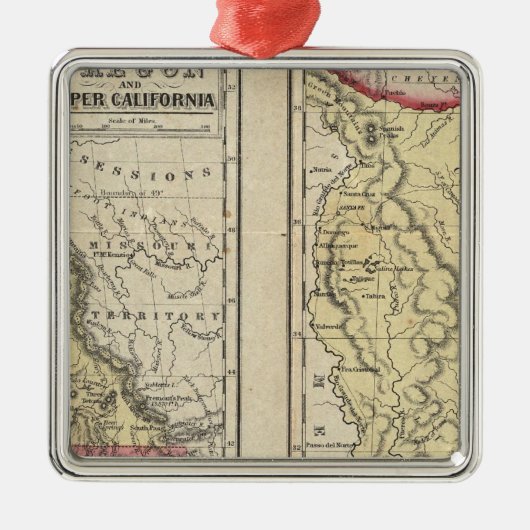 Der Staat von Texas Silbernes Ornament (Vorne)