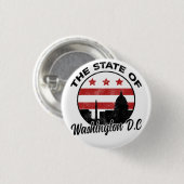Der Staat von Washington DC - 51. Staat  Button (Vorne & Hinten)