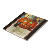 Der Stab Halloween der Hexe Fliese (Seite)