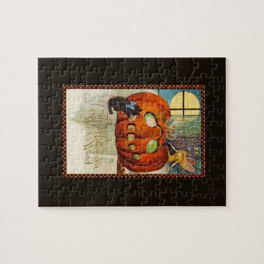 Der Stab Halloween der Hexe Puzzle (Horizontal)