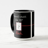 Der stabile IQ des Patienten? Nah - Dark Nurse Spa Tasse (Vorderseite Links)