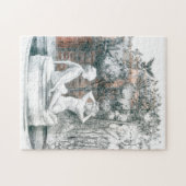 der Stadtbrunnen mit Figuren für Mädchen Puzzle (Horizontal)