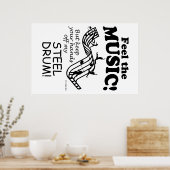 Der Stahltrommel spürt die Musik Poster (Küche)