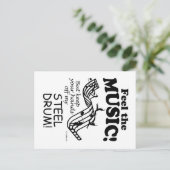 Der Stahltrommel spürt die Musik Postkarte (Stehend Vorderseite)