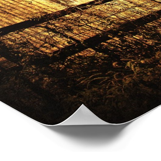 Der Stall im Herbst Poster (Ecke)