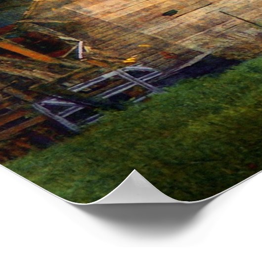 Der Stall mit der zerbrochenen Cupola Poster (Ecke)