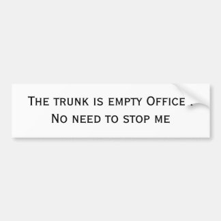 Der Stamm ist leer Autoaufkleber