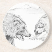 Der Stand Off - Sandstein-Untersetzer Getränkeuntersetzer (Vorne)