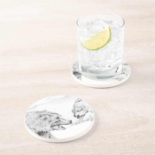 Der Stand Off - Sandstein-Untersetzer Getränkeuntersetzer (Seite)