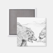 Der Stand Off - Wolf & Bären Magnet (Vorderseite/Rückseite)