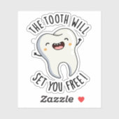 Der Stand Set dir gratis lustige Dentalpisten Aufkleber (Blatt)