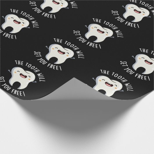 Der Stand Set Ihnen kostenlose Dentalpuppe Dark BG Geschenkpapier (Ecke)