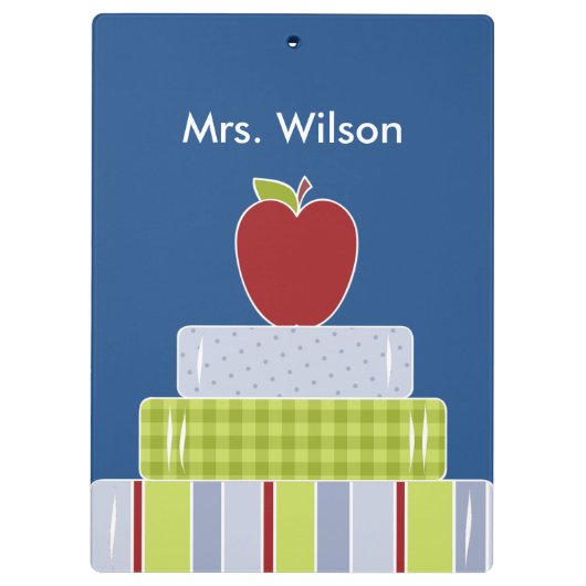 Der Stapel des Lehrers des Klemmbrett (Rückseite)