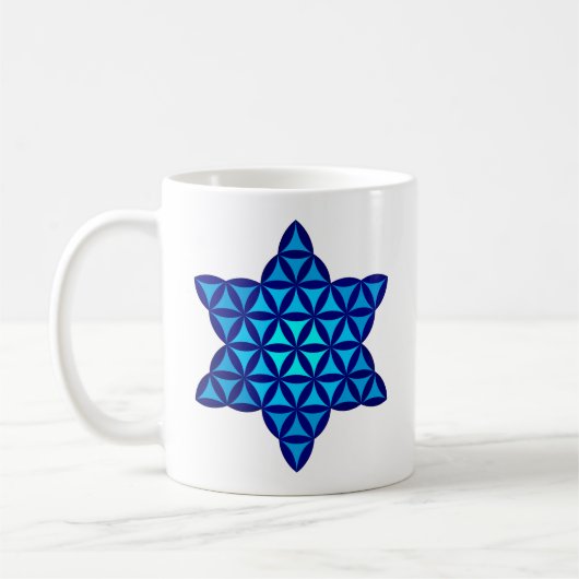 Der Star des Lebens Blau - Inverse, Cap Kaffeetasse (Links)