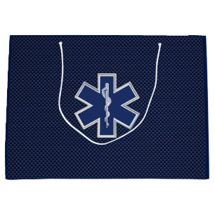 Der Star des Lebens paramedic Carbon Fiber Style Große Geschenktüte