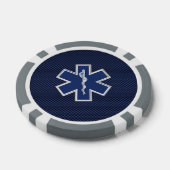 Der Star des Lebens paramedic Carbon Fiber Style Pokerchips (Einzeln)
