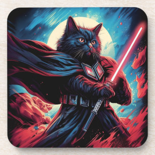 Der Stardust-Samurai   Kosmischer Katzenkrieger Getränkeuntersetzer