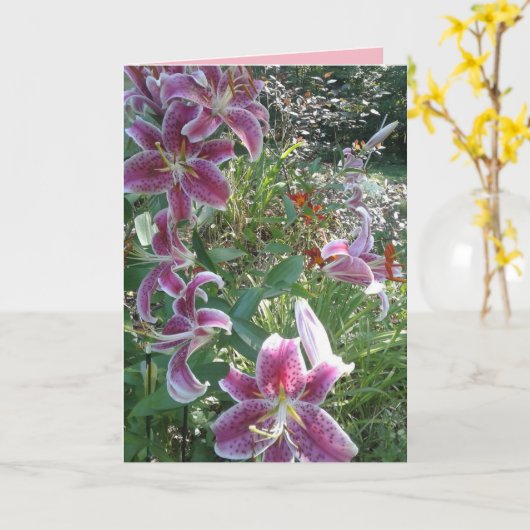 Der Stargazer-Lilien der Schwester, sentimental Karte (Gelbe Blume)