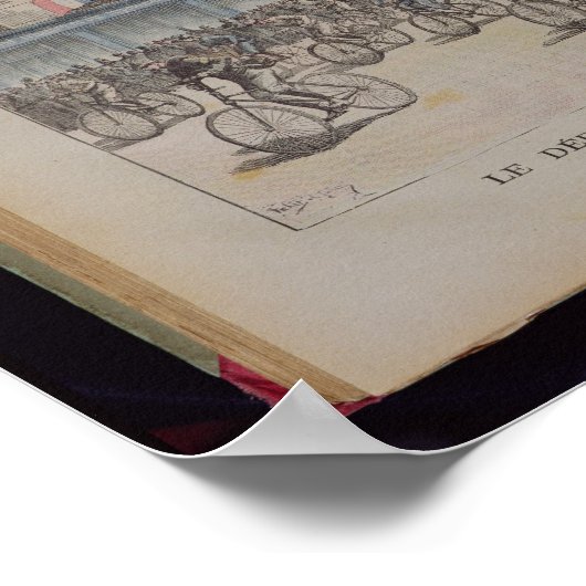 Der Start des Pariser-Brest-Radrennen Poster (Ecke)