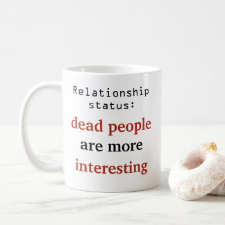 Der Status der Beziehungen ist interessanter Kaffeetasse