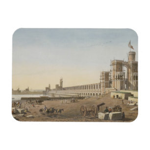 Der Staudamm über dem Nil, das Gebäude des Assuan Magnet