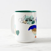 Der Stechgang: wunderschöne Mallardente Zweifarbige Tasse (Vorderseite Links)