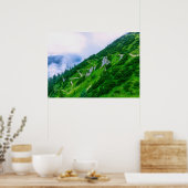 Der steile Weg auf dem Berg Poster (Küche)
