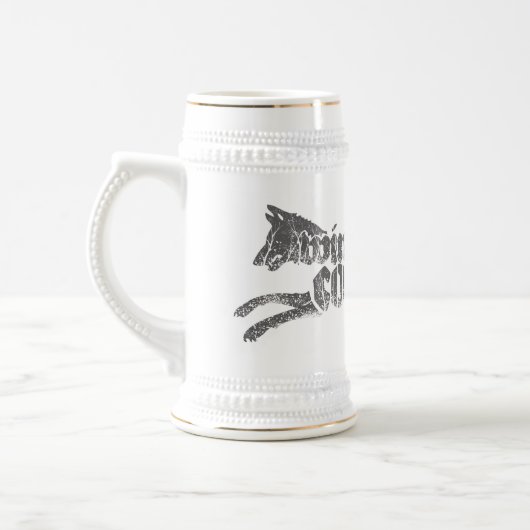 Der Stein der Hand Bierglas (Links)