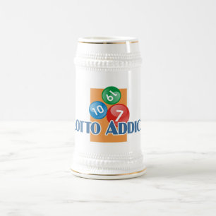 Der Stein des Lotto-Süchtigen Bierglas