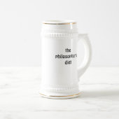 der Stein die Diät des Philosophen (links) Bierglas (VorderseiteRechts)