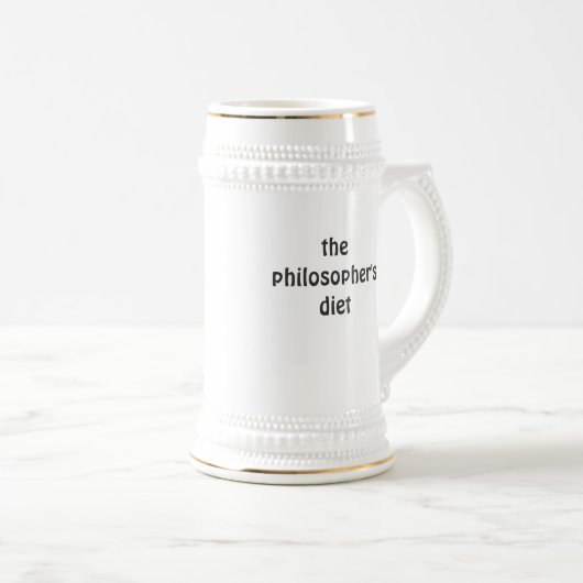 der Stein die Diät des Philosophen (links) Bierglas (VorderseiteRechts)