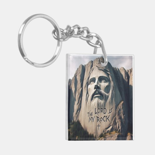 Der Stein geschnitzte Retter der Herr ist mein Ste Schlüsselanhänger (Vorderseite links)
