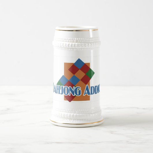 Der Stein Mahjong Süchtigen Bierglas (Mittel)