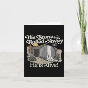 Der Stein wurde gerollt, er lebt Christlich Ostern Karte
