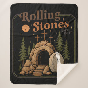 Der Stein wurde weggeworfen, um zu Ostern zu werde Sherpadecke