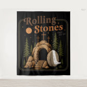 Der Stein wurde weggeworfen, um zu Ostern zu werde Wandteppich (Vorderseite)