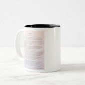 Der Stein Zweifarbige Tasse (Vorderseite Links)