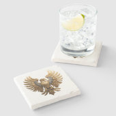 Der Steinadler Steinuntersetzer (Seitenansicht)