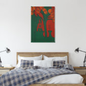 Der Steingott und sein Löwe 2010 Leinwanddruck (Insitu (Schlafzimmer))
