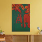 Der Steingott und sein Löwe 2010 Leinwanddruck (Insitu (Wohnzimmer))