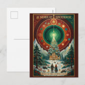 Der Stern des Wunders leuchtet Feiertagspostkarte (Vorne/Hinten)