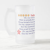 Der Stern Spangled Fahnen-Tasse Mattglas Bierglas (Links)