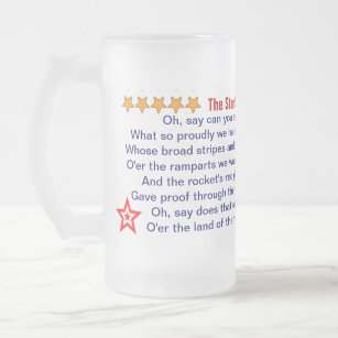 Der Stern Spangled Fahnen-Tasse Mattglas Bierglas