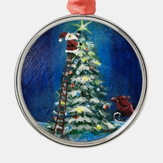 Der Stern steht oben Ornament Aus Metall (Vorne)